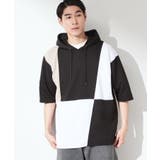 ブラック(519) | ブロッキング半袖パーカ 【洗濯機OK】 | THE SHOP TK