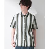 ブラック(319) | メッシュ ストライプ半袖シャツ 洗濯機OK／通気性◎ | THE SHOP TK