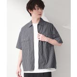 ネイビー(294) | 半袖チェックジップシャツ 洗濯機OK | THE SHOP TK