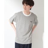COOLボーダー 半袖Tシャツ 接触冷感／洗濯機OK | THE SHOP TK | 詳細画像1 
