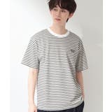 オフホワイト(303) | COOLボーダー 半袖Tシャツ 接触冷感／洗濯機OK | THE SHOP TK