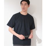 ネイビー(094) | 【接触冷感/吸水速乾/UVカット】パーフェクテック リンクス柄 半袖Tシャツ | THE SHOP TK