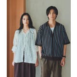 【マシンウォッシャブル】ニットストライプ半袖シャツ | THE SHOP TK | 詳細画像3