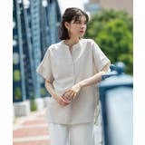 ライトベージュ(051) | 《SS LLsize≫パール調ボタンスキッパーブラウス セットアップ対応 | OPAQUE.CLIP