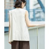 ノーカラーVネックジレ【洗濯機洗い可】 | OPAQUE.CLIP | 詳細画像9