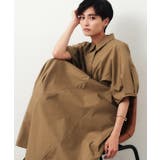 モカブラウン(042) | ドルマンスリーブシャツワンピース【洗濯機洗い可】 | OPAQUE.CLIP