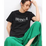 ブラック(019) | ロゴプリントTシャツ【洗濯機洗い可】 | OPAQUE.CLIP