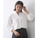 ホワイト(001) | スキッパートップス【吸水速乾/UVケア/洗濯機OK】 | OPAQUE.CLIP