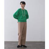 ラグランクルーネックニット エクストラファインメリノウール | OPAQUE.CLIP | 詳細画像65