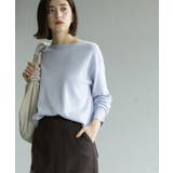 ラベンダー(080) | ボートネックニット エクストラファインメリノウール | OPAQUE.CLIP