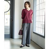 《SS-LLサイズ》ストレッチ美脚イージーワイドパンツ【防シワ/洗濯機洗い可】 | OPAQUE.CLIP | 詳細画像5 