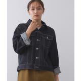 ネイビー(094) | ストレッチデニムジャケット/オーガニックコットン混【洗濯機洗い可】 | OPAQUE.CLIP