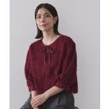 前後2WAY シアーフリンジジャカードブラウス【洗濯機OK】 | OPAQUE.CLIP | 詳細画像15 