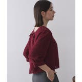 前後2WAY シアーフリンジジャカードブラウス【洗濯機OK】 | OPAQUE.CLIP | 詳細画像17 