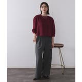 前後2WAY シアーフリンジジャカードブラウス【洗濯機OK】 | OPAQUE.CLIP | 詳細画像19 