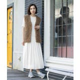 フェイクスウェードプリーツスカート【静電気防止加工/洗濯機OK】 | OPAQUE.CLIP | 詳細画像1 