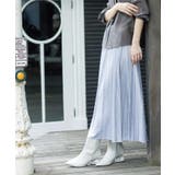 ブルー(091) | フェイクスウェードプリーツスカート【静電気防止加工/洗濯機OK】 | OPAQUE.CLIP