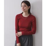 ボルドー(064) | シアーリブニット【洗濯機OK】 | OPAQUE.CLIP