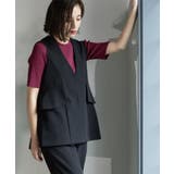 ブラック(019) | フリルペプラムジレ/セットアップ対応可【洗濯機洗い可】 | OPAQUE.CLIP