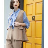 キャメルブラウン(041) | フリルペプラムジレ/セットアップ対応可【洗濯機洗い可】 | OPAQUE.CLIP