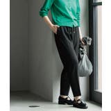 ブラック(019) | ウォームタッチ イージーテーパードパンツ【洗濯機洗OK/ストレッチ】 | OPAQUE.CLIP