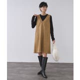 スエードライクVネックジャンドレ【洗濯機OK】 | OPAQUE.CLIP | 詳細画像2 