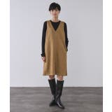 スエードライクVネックジャンドレ【洗濯機OK】 | OPAQUE.CLIP | 詳細画像9 