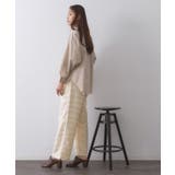 フリンジボーダージャカードワイドパンツ【洗濯機洗い可】 | OPAQUE.CLIP | 詳細画像7 