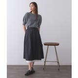 ピンストライプレイヤード風フレアスカート【洗濯機洗い可】 | OPAQUE.CLIP | 詳細画像2 