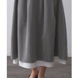 ピンストライプレイヤード風フレアスカート【洗濯機洗い可】 | OPAQUE.CLIP | 詳細画像15 