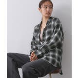 ブラック(219) | オンブレチェックシャツ【洗濯機洗い可】 | OPAQUE.CLIP