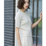 ケーブルハーフスリーブニット【UVケア/洗濯機OK】《6col/S～LL》 | OPAQUE.CLIP | 詳細画像2 