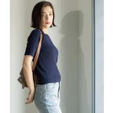 ケーブルハーフスリーブニット【UVケア/洗濯機OK】《6col/S～LL》 | OPAQUE.CLIP | 詳細画像36 