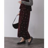 ボルドー(164) | ベロアナロースカート/セットアップ対応可【洗濯機OK】 | OPAQUE.CLIP