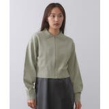 襟付きZIPアップニットカーディガン【洗濯機洗い可/抗ピル】 | OPAQUE.CLIP | 詳細画像13 