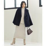 カシミヤブレンドウールミドルピーコート | OPAQUE.CLIP | 詳細画像24 