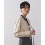 バイカラーボウタイブラウス【洗濯機OK】 | OPAQUE.CLIP | 詳細画像9