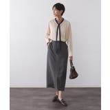 バイカラーボウタイブラウス【洗濯機OK】 | OPAQUE.CLIP | 詳細画像10