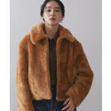 キャメルブラウン(041) | ステンカラーボアブルゾン【洗える】 | OPAQUE.CLIP