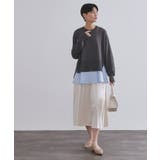 《ツインセット》リラクシーサイドスリットニット×ドッキングタンク【洗濯機洗い可】 | OPAQUE.CLIP | 詳細画像39 