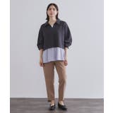 《ツインセット》リラクシーサイドスリットニット×ドッキングタンク【洗濯機洗い可】 | OPAQUE.CLIP | 詳細画像50 