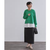 《ツインセット》リラクシーサイドスリットニット×ドッキングタンク【洗濯機洗い可】 | OPAQUE.CLIP | 詳細画像54 