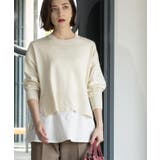 《ツインセット》リラクシーサイドスリットニット×ドッキングタンク【洗濯機洗い可】 | OPAQUE.CLIP | 詳細画像1 