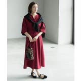 ボルドー(064) | ウールライクフィット&フレアワンピース【洗濯機OK】 | OPAQUE.CLIP