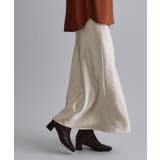 【es】サテンナローイージーロングスカート【洗濯機OK】 | OPAQUE.CLIP | 詳細画像1 