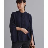 【es】ブザム切替バンドカラーシャツブラウス【洗濯機OK 防シワ UVケア | OPAQUE.CLIP | 詳細画像15 