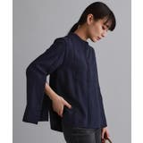 【es】ブザム切替バンドカラーシャツブラウス【洗濯機OK 防シワ UVケア | OPAQUE.CLIP | 詳細画像16 