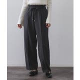 ネイビー(394) | ピンストライプイージーワイドパンツ【吸湿発熱/ストレッチ/洗濯機OK】 | OPAQUE.CLIP