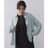 ミントグリーン(021) | スエードライクシャツ【洗濯機OK】 | OPAQUE.CLIP