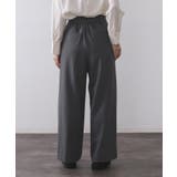 ベルト付きタックワイドパンツ【洗濯機OK】 | OPAQUE.CLIP | 詳細画像7 